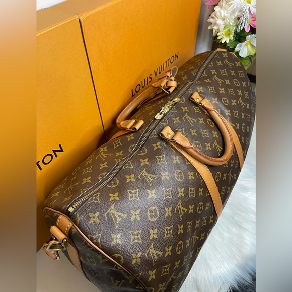❌SOLD❌ 🌸KEEPALL BANDOULIERE 55 TRAVEL BAG MONOGRAM - Picture 7 of 16